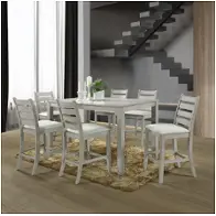 D1652-12 New Classic Furniture Pascal - Driftwood Dining Room Furniture Counter Height Table