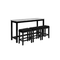 D400-b3s-blk New Classic Furniture Celeste Dining Room Furniture Bar Height Table