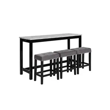 D400-b3s-gry New Classic Furniture Celeste Dining Room Furniture Bar Height Table