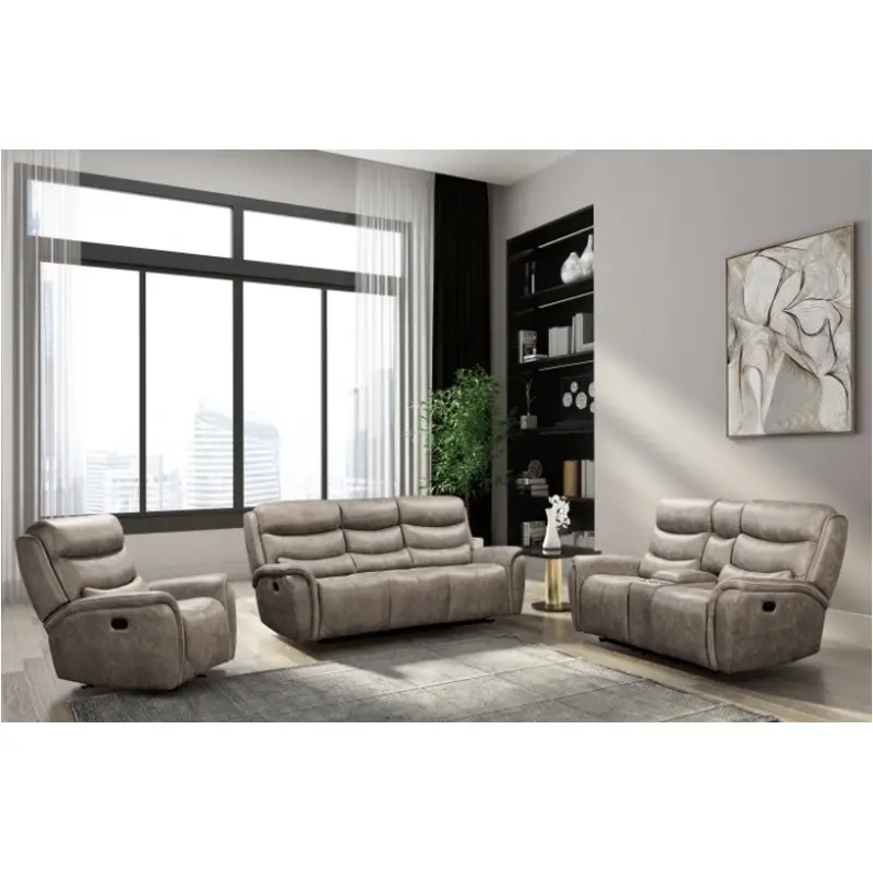 U092-30-gry New Classic Furniture Kamari Sofa With Dual Recliner