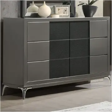 B1684-050 New Classic Furniture Nocturne - Slate Bedroom Furniture Dresser