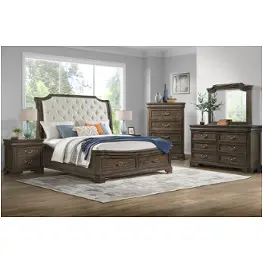 B493b-310 New Classic Furniture Lyndhurst - Walnut Bedroom Furniture Bed