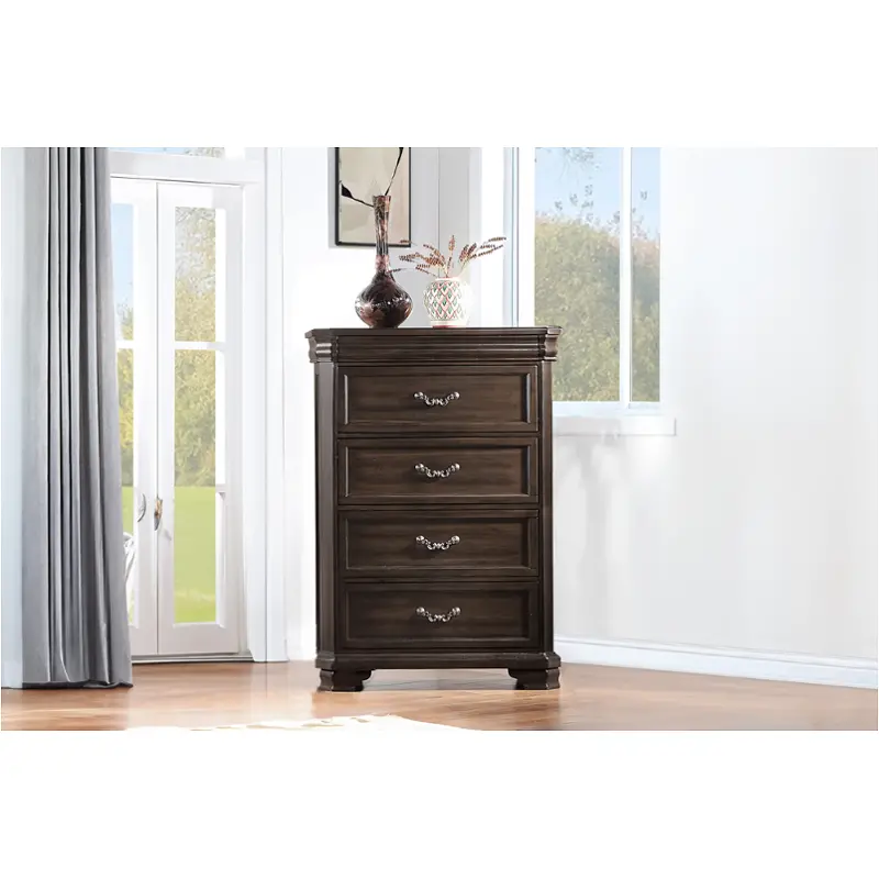 B493b-070 New Classic Furniture Lyndhurst - Walnut Bedroom Furniture Chest