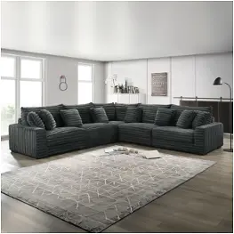 U5482-10a-blk New Classic Furniture Embrace Living Room Furniture Sectional