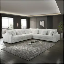 U5482-16w-wht New Classic Furniture Embrace Living Room Furniture Sectional