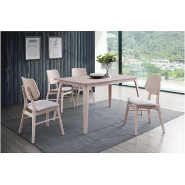 D1651w-11 New Classic Furniture Oscar - White Wash Dining Room Furniture Dining Table
