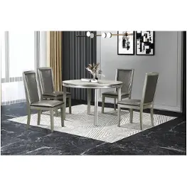 D2210-11 New Classic Furniture Lumina - Silver Dining Room Furniture Dining Table