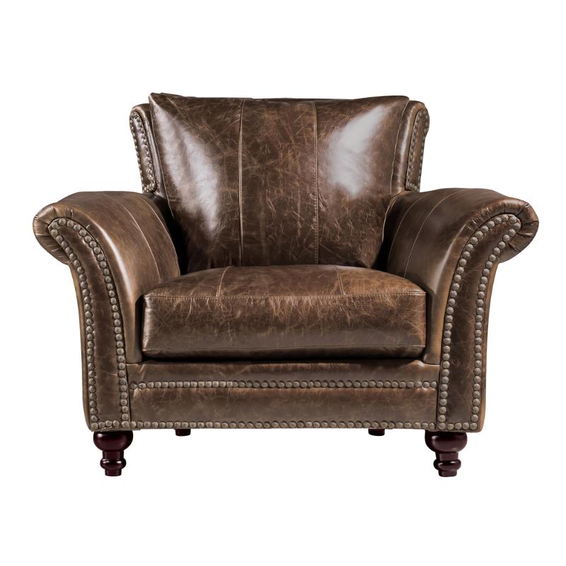 1669-2239-015507 Leather Italia Butler Living Room Furniture Living Room Chair