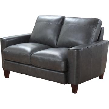 1669-5309wl-02177066 Leather Italia Chino - Grey Living Room Furniture Loveseat