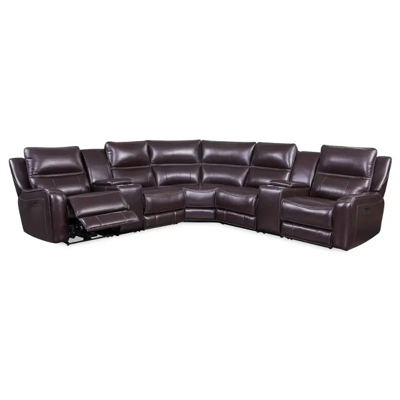 1444-ehz4308raf-014375lv Leather Italia Cambria Living Room Furniture Sectional