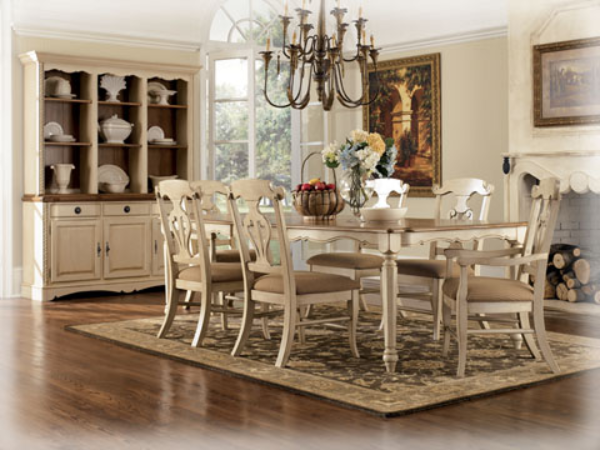 Table, 4 Side & 2 Arms Chairs