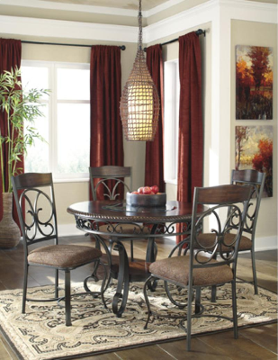 D329-5pc Set Ashley Furniture Glambrey - Brown Dining Room Furniture