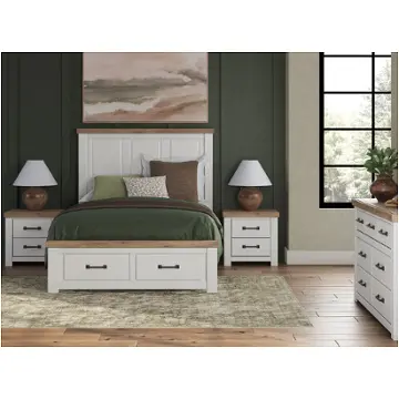 B4615-savonport-white-brown-bedroom Ashley Furniture Savonport Bedroom Furniture