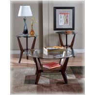 T176-13 Ashley Furniture Ferretti Living Room Furniture Occasional Table Set