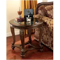 T499-6 Ashley Furniture Norcastle - Dark Brown Living Room Furniture End Table