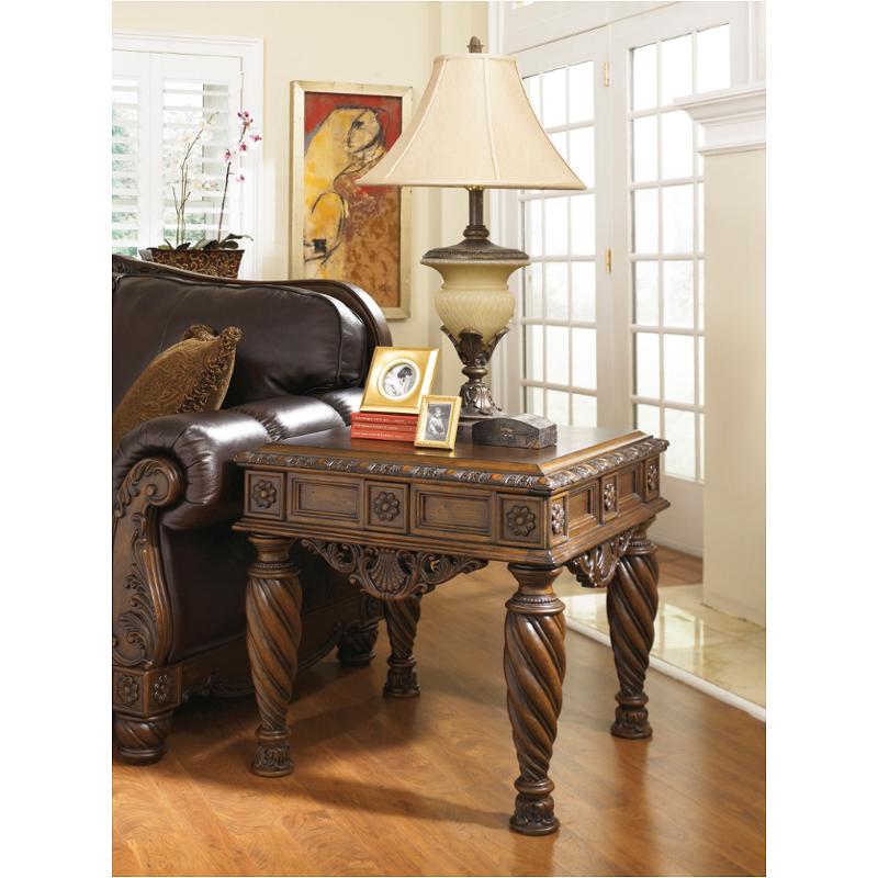 T9632 Ashley Furniture North Shore Dark Brown Square End Table