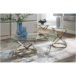 T273-13 Ashley Furniture Crimonti Living Room Furniture Occasional Table Set