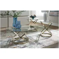 T273-13 Ashley Furniture Crimonti Living Room Furniture Occasional Table Set