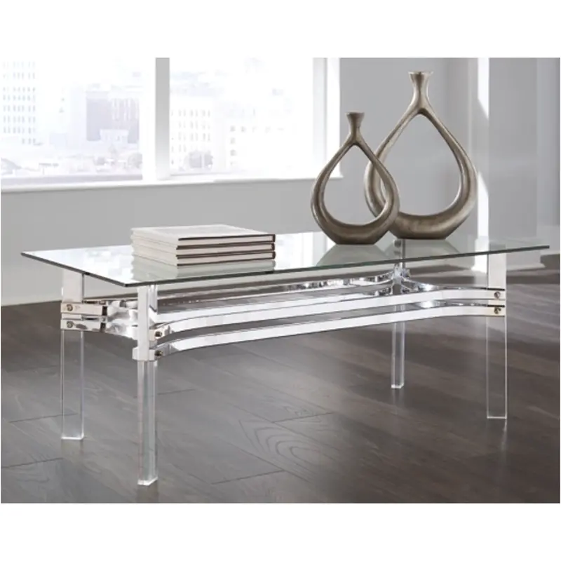 Ashley furniture rectangle glass deals coffee table