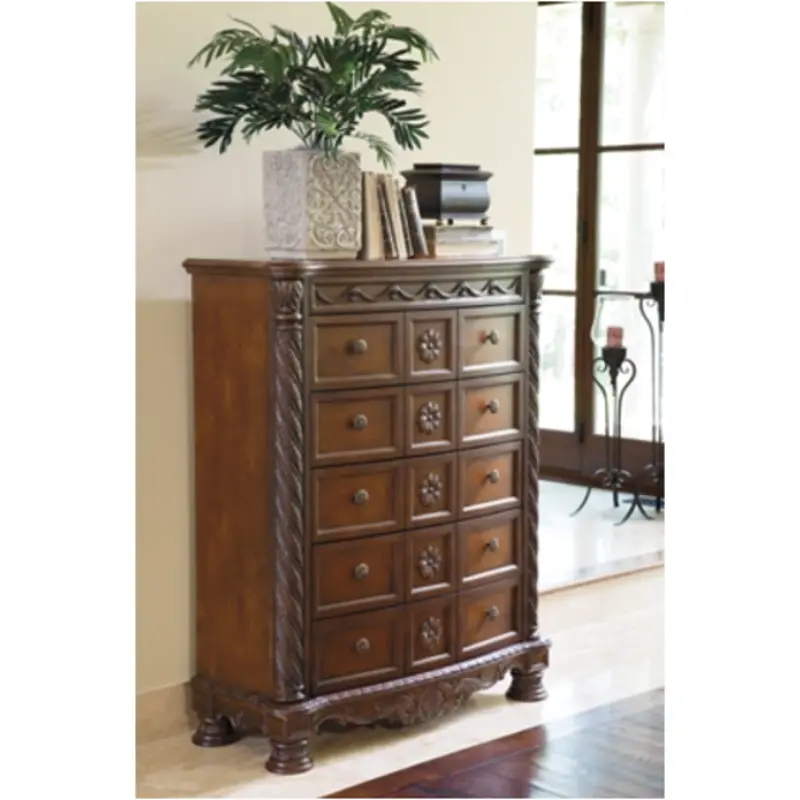 B553-46 Ashley Furniture North Shore - Dark Brown Chest