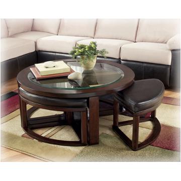 T477-8 Ashley Furniture Marion - Dark Brown Finish Living Room Cocktail Table