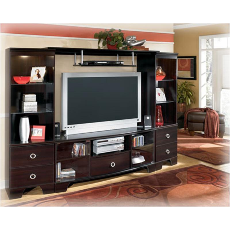 W403-25 Ashley Furniture Pinella - Merlot Home Entertainment Furniture Entertainment Center