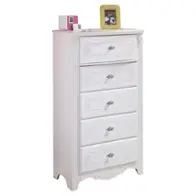 B188-46 Ashley Furniture Exquisite - White Five Drawer Chest