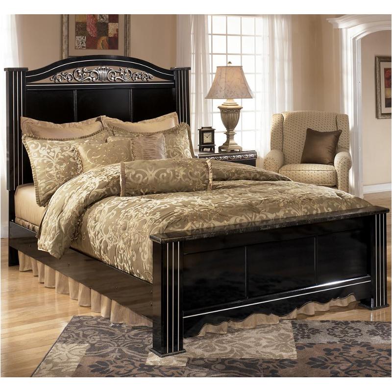 B10467 Ashley Furniture Constellations Black Queen Poster Bed