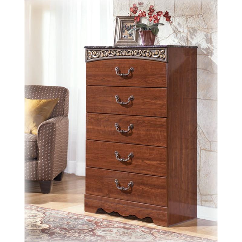 B105-46 Ashley Furniture Fairbrooks Estate - Reddish Brown Bedroom Furniture Chest