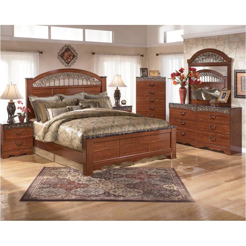 B105-67 Ashley Furniture Fairbrooks Estate - Reddish Brown Bedroom Furniture Bed