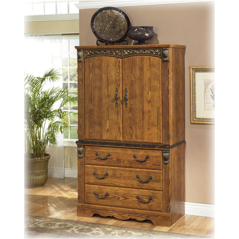 B40049b Ashley Furniture Armoire Bs Replicated Oakgrain