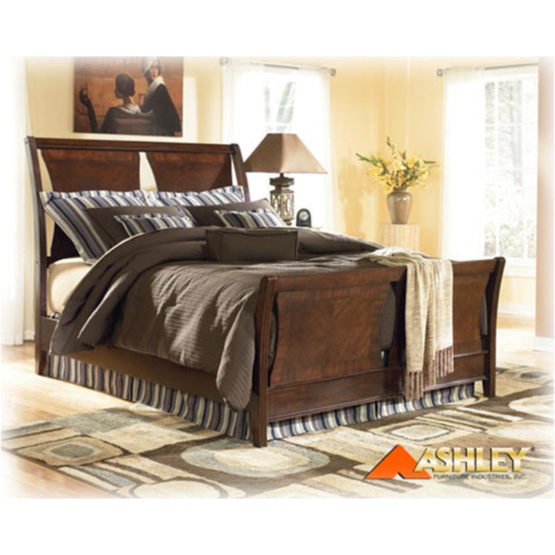 B460 54 Ashley Furniture Glenwood Qn Slgh Ftbd Chry Stained Fnsh