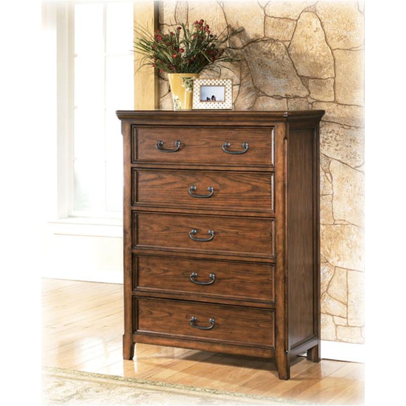 B478-46 Ashley Furniture Woodboro Chest Dk Brown Fnsh