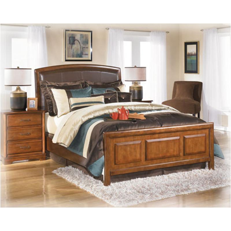 B490-96 Ashley Furniture Queen Sleigh Rails Medium Brown Finish