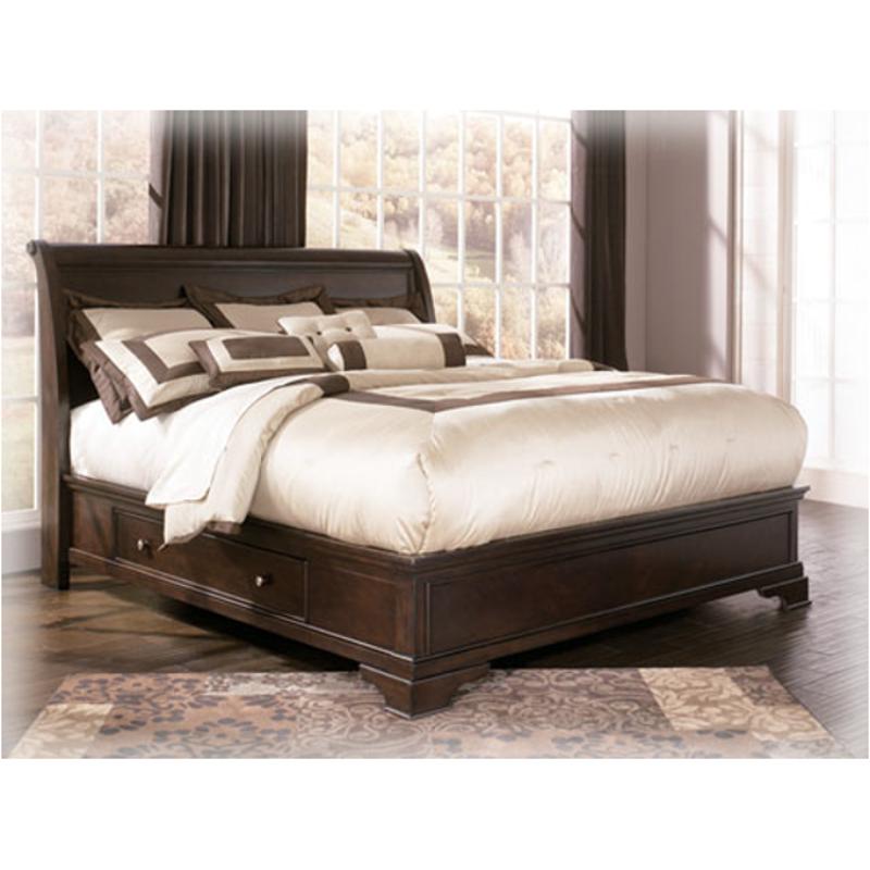 57 Ashley Furniture Leighton Bedroom, Leather Sleigh Bed Ashley Furniture