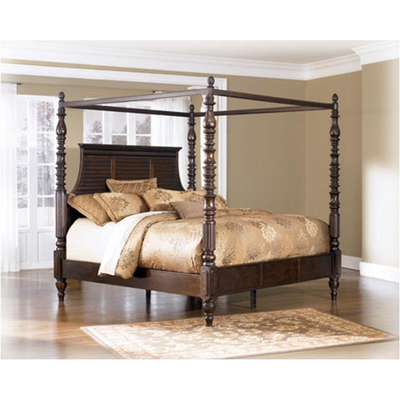 B668 52 Ashley Furniture Key Town, Queen Canopy Bed Frame Ashley Furniture