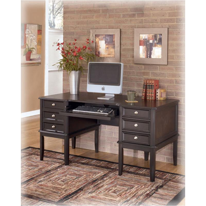 H37127 Ashley Furniture Carlyle Black Home Office Desk
