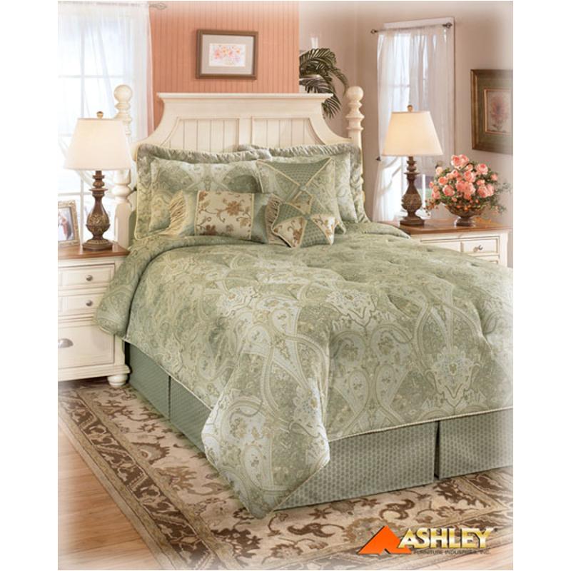Q117007k Ashley Furniture Bedding Comforter 7 Pc King Geneva Mist