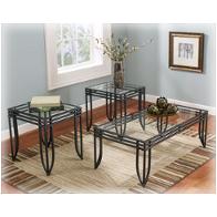 T113-13 Ashley Furniture Exeter - Black/brown Living Room Furniture Occasional Table Set