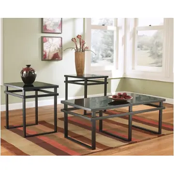 T180-13 Ashley Furniture Laney - Black Living Room Furniture Occasional Table Set