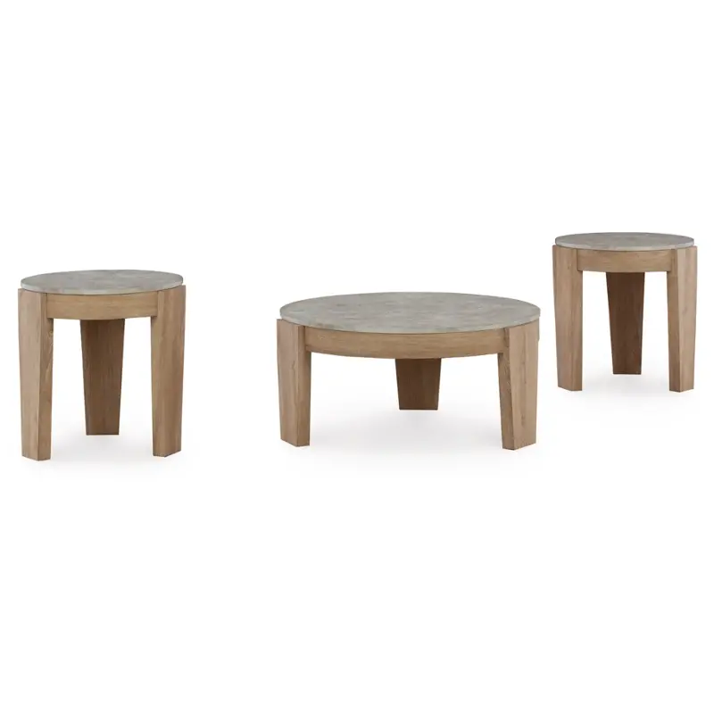 T237-13 Ashley Furniture Guystone Living Room Furniture Occasional Table Set