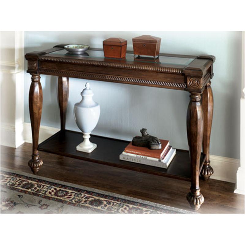 T616-4 Ashley Furniture Mantera - Dark Rustic Brown Living Room Furniture Sofa Table