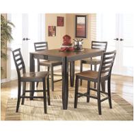 D367-32 Ashley Furniture Alonzo - Two-tone Brown Dining Room Furniture Counter Height Table