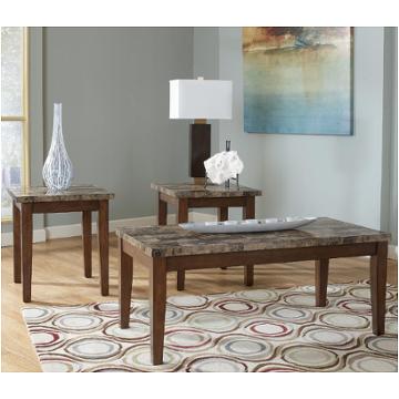 T158-13 Ashley Furniture Theo - Warm Brown Living Room Furniture Occasional Table Set