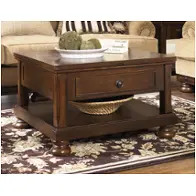T697-0 Ashley Furniture Porter - Rustic Brown Living Room Furniture Cocktail Table