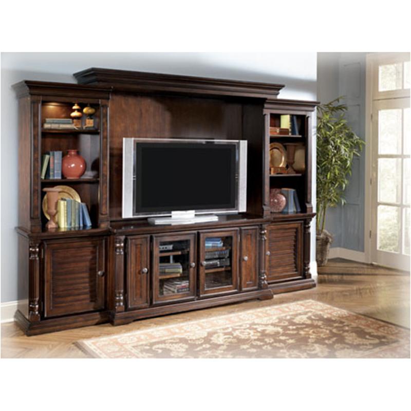 W668-26 Ashley Furniture Key Town - Dark Brown Finish Home Entertainment Furniture Entertainment Center