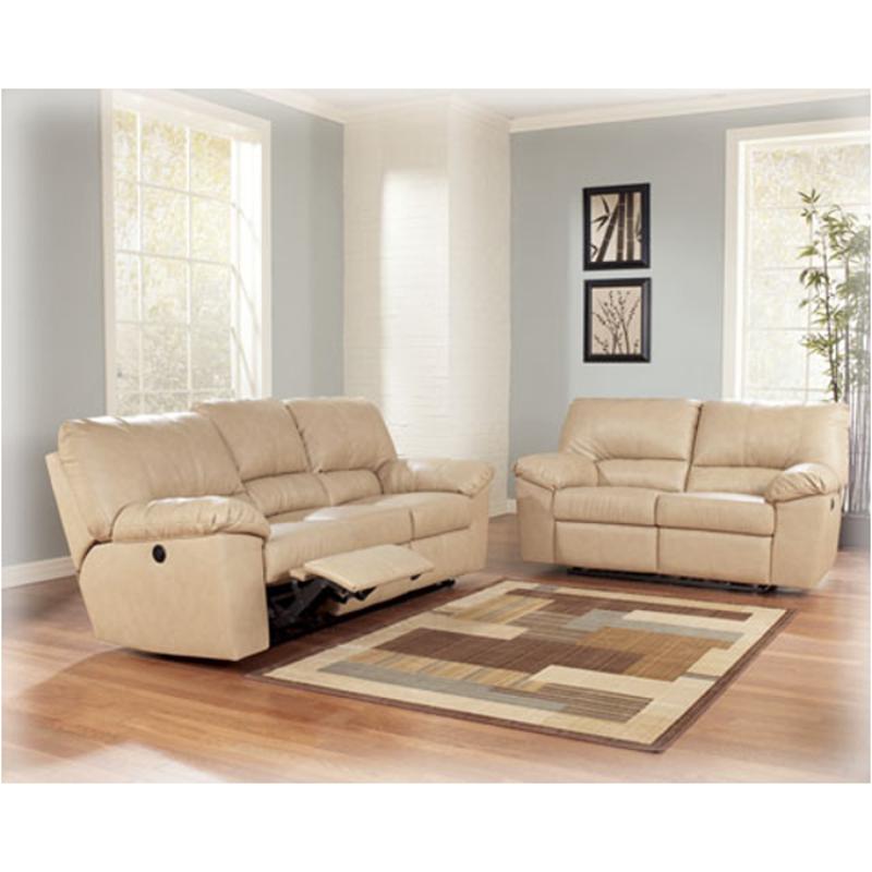 4540186 Ashley Furniture Durablend Natural Reclining Loveseat