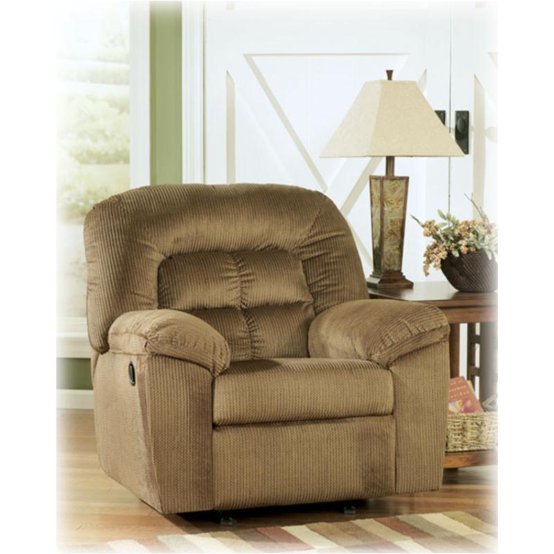 8540525 Ashley Furniture Comfort Zone Pecan Rocker Recliner