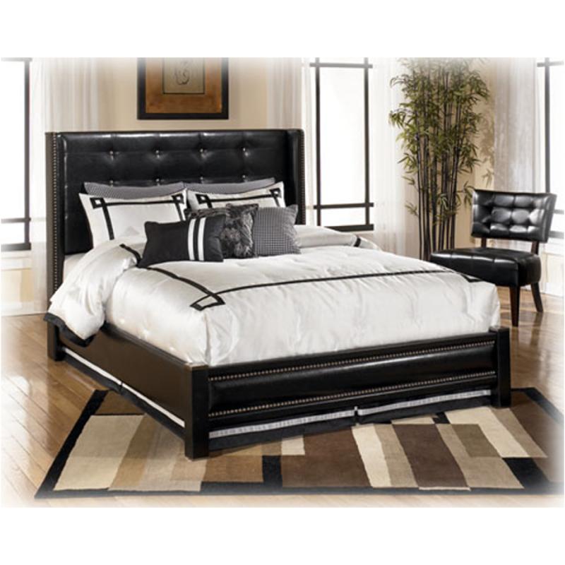 B402-57 Ashley Furniture Diana Queen Upholstered Wing Bed