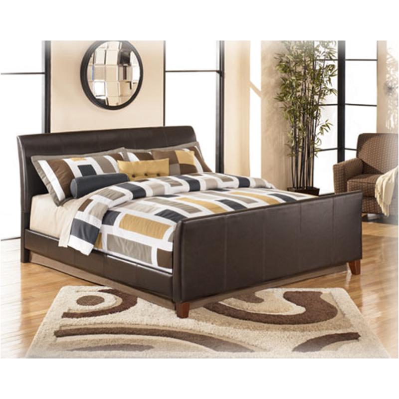 B465 82 Ashley Furniture Stanwick Bed, King Upholstered Headboard And Footboard